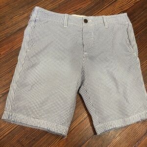Abercrombie and Fitch Vintage mens gingham chino shorts sz 32 A&F